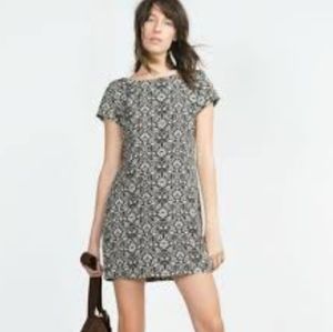 Zara Woman Black and White Floral Dress Size small